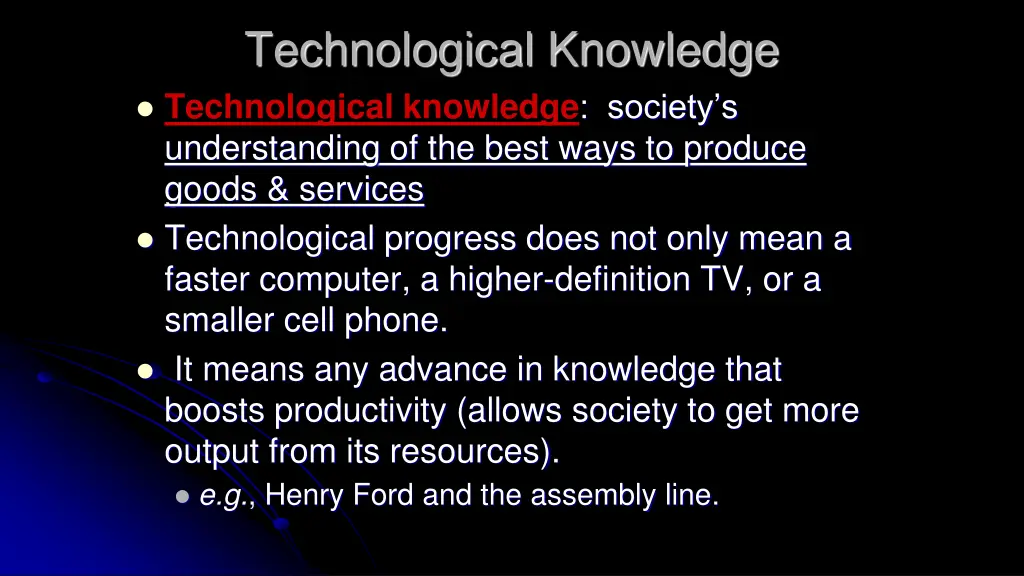 technological knowledge technological knowledge