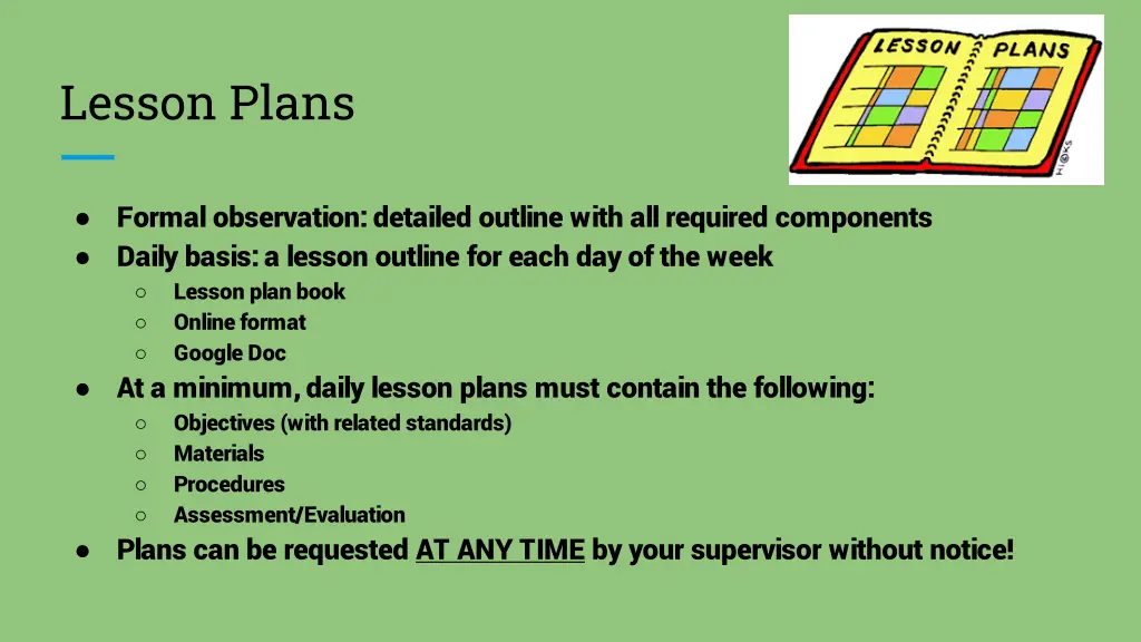 lesson plans