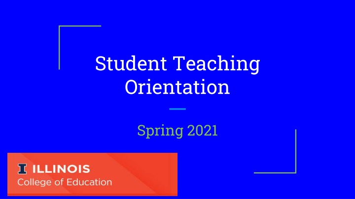 student teaching orientation