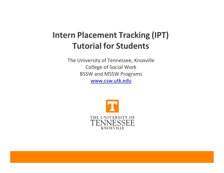 intern placement tracking ipt tutorial