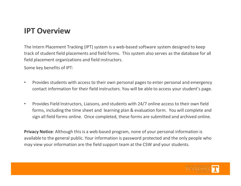 ipt overview