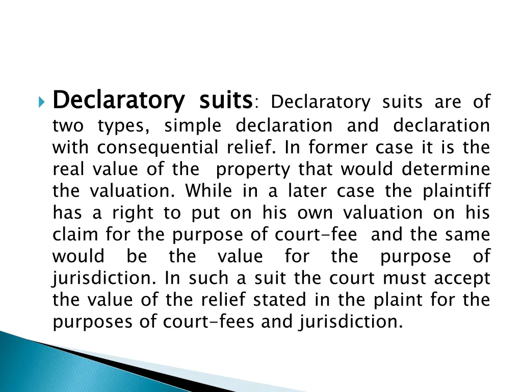 declaratory two types simple declaration