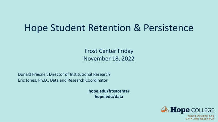 hope student retention persistence