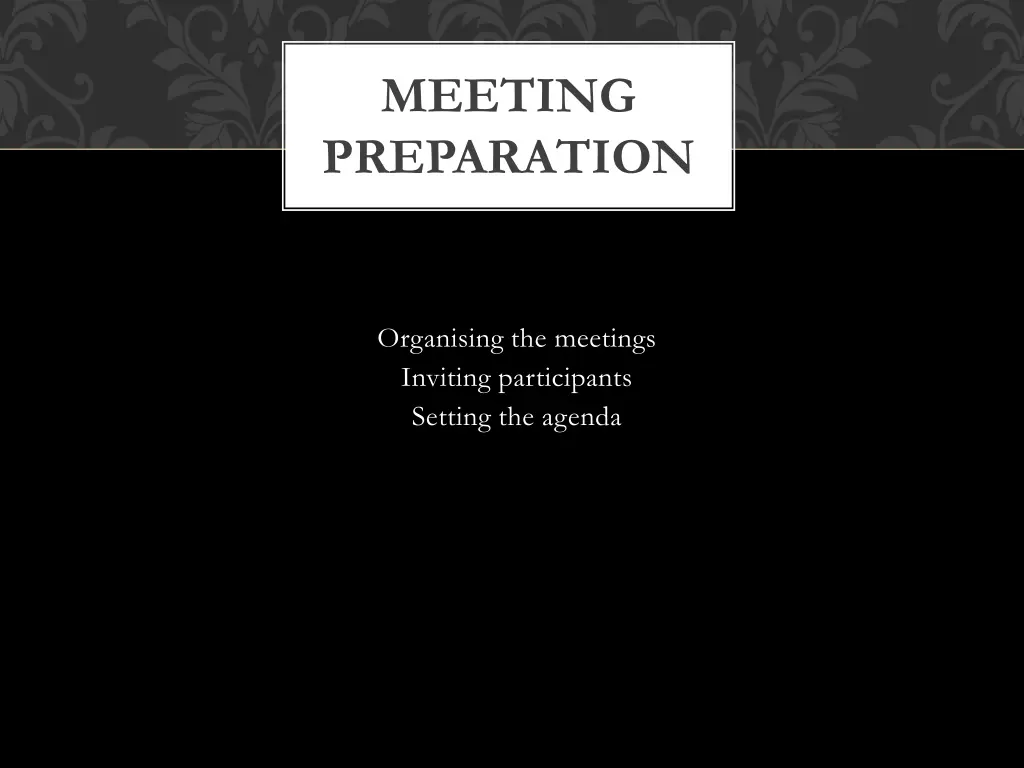 meeting preparation