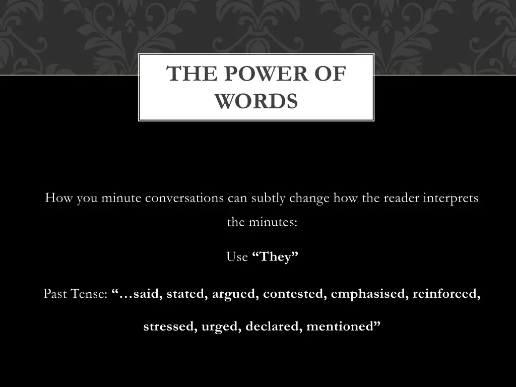 the power of words