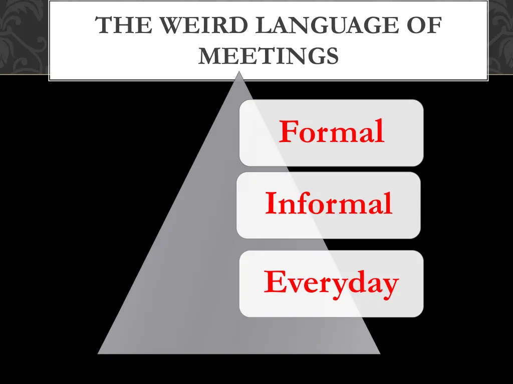 the weird language of meetings