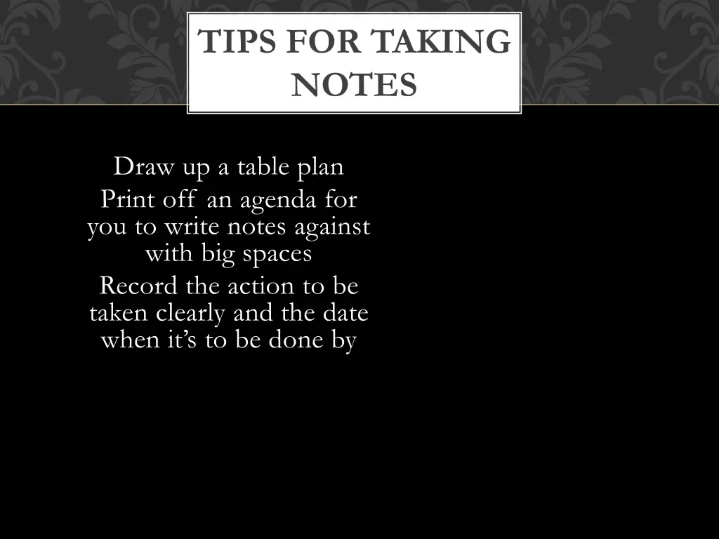 tips for taking notes