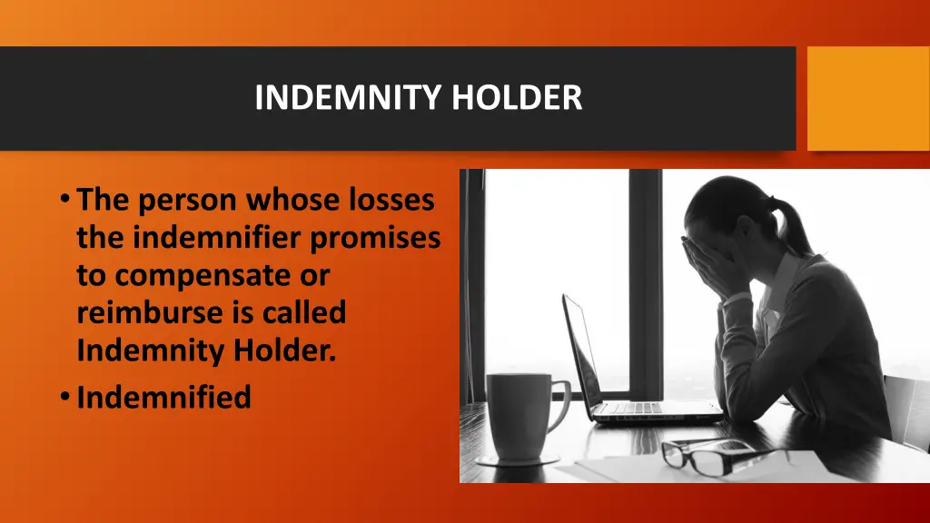 indemnity holder