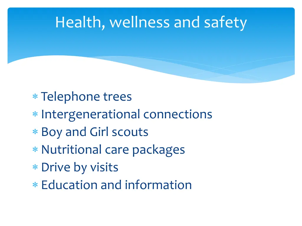 health wellness and safety 1