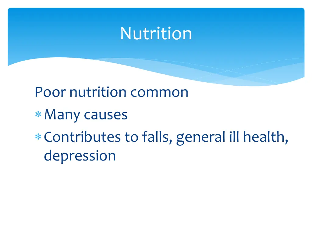 nutrition