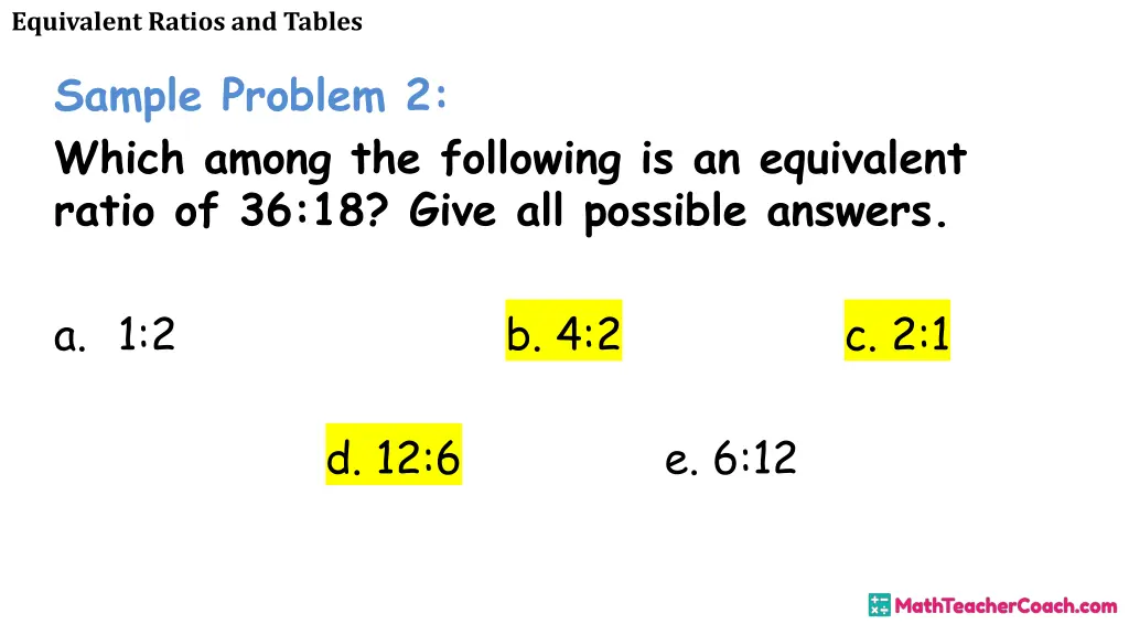 equivalent ratios and tables 10