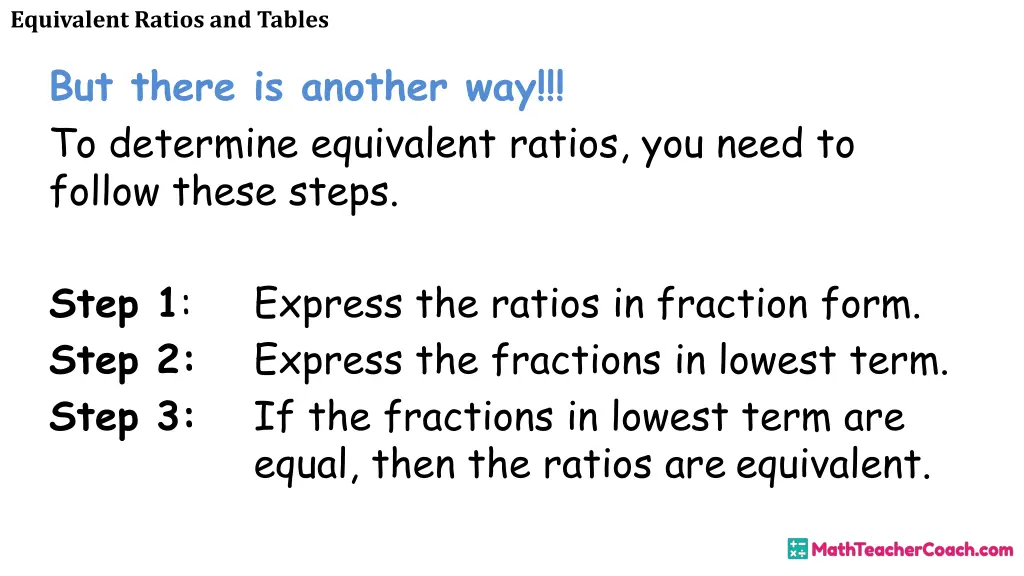 equivalent ratios and tables 11