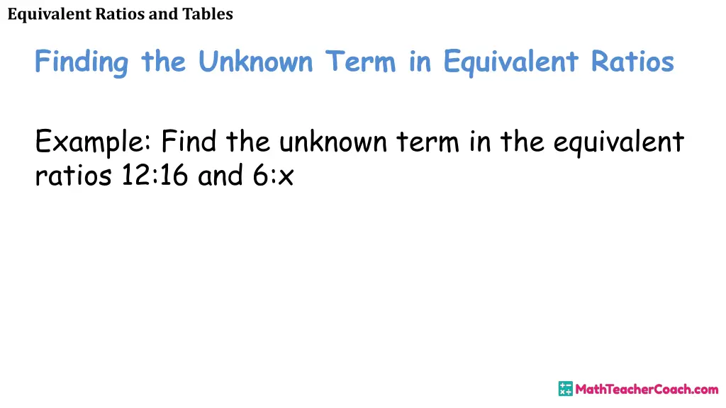 equivalent ratios and tables 14