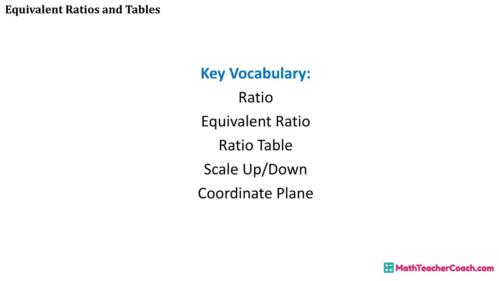 equivalent ratios and tables 2