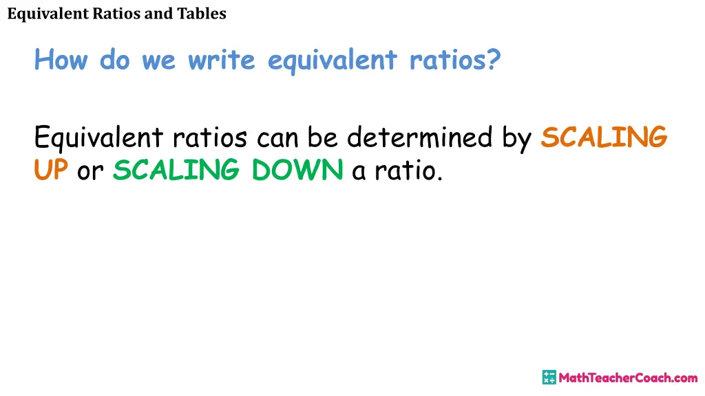 equivalent ratios and tables 4