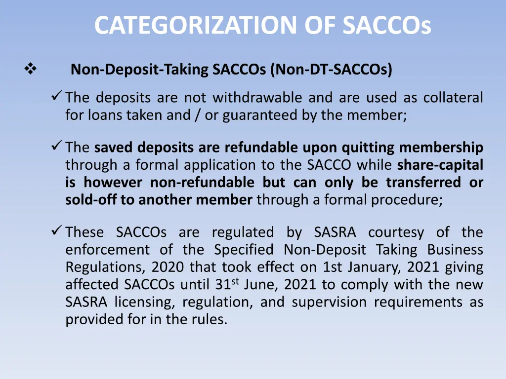 categorization of saccos 1