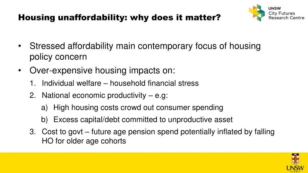 housing unaffordability why does it matter