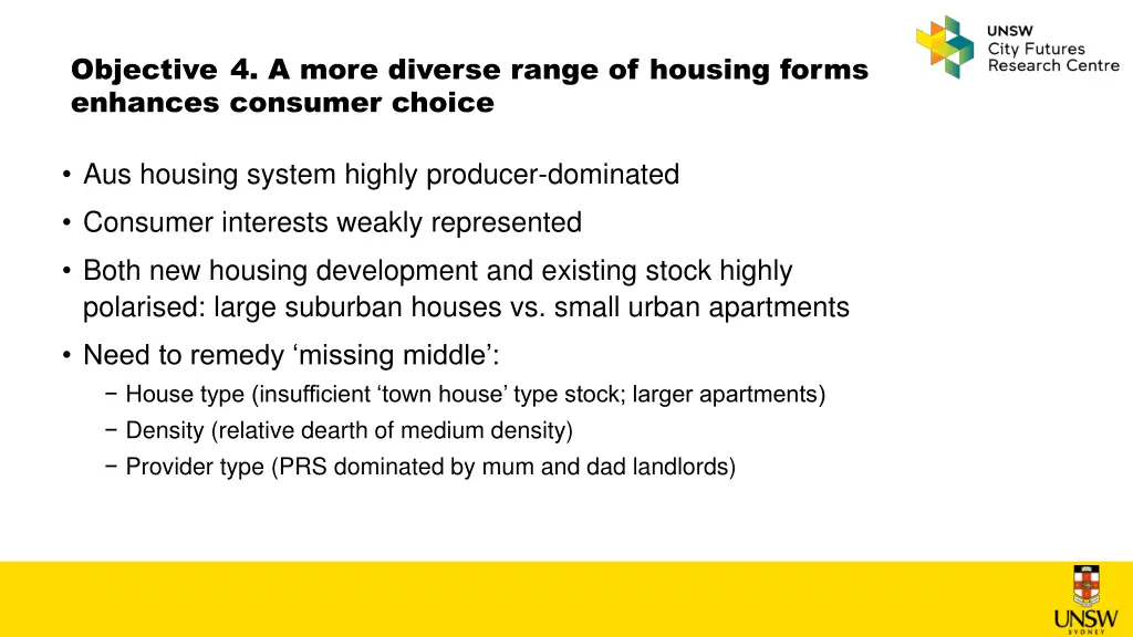 objective 4 a more diverse range of housing forms