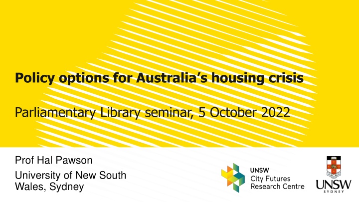 policy options fo r australia s housing crisis