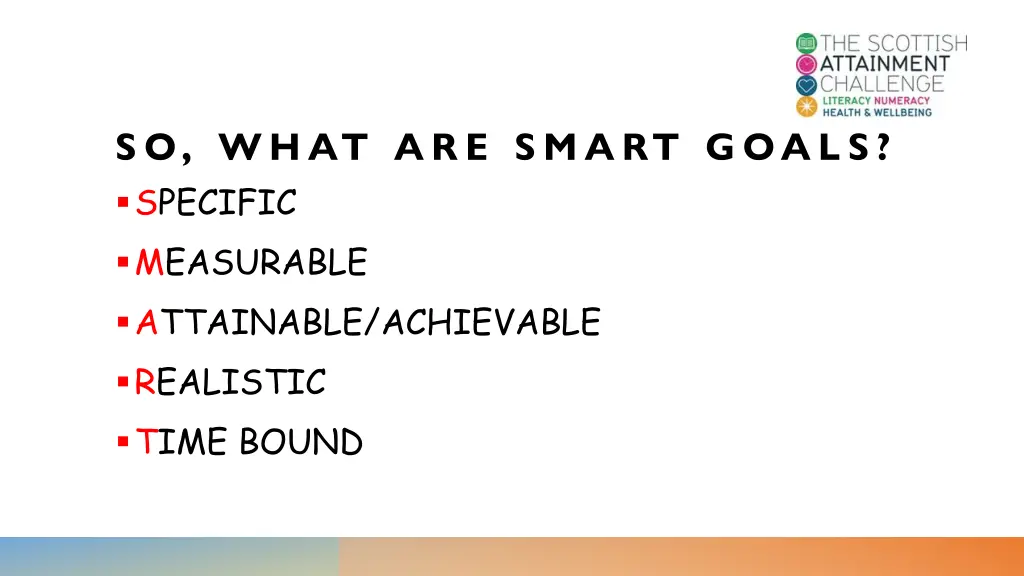 so what are smart goals specific measurable