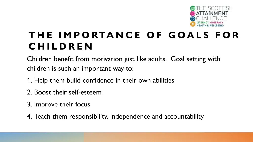 the importance of goals for children children