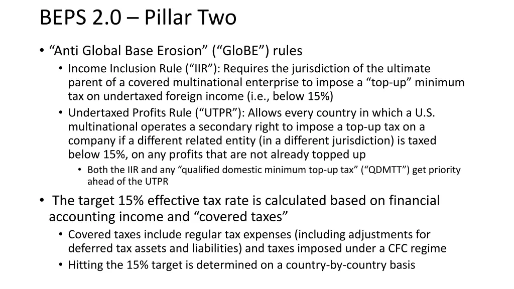 beps 2 0 pillar two