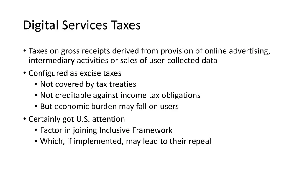 digital services taxes