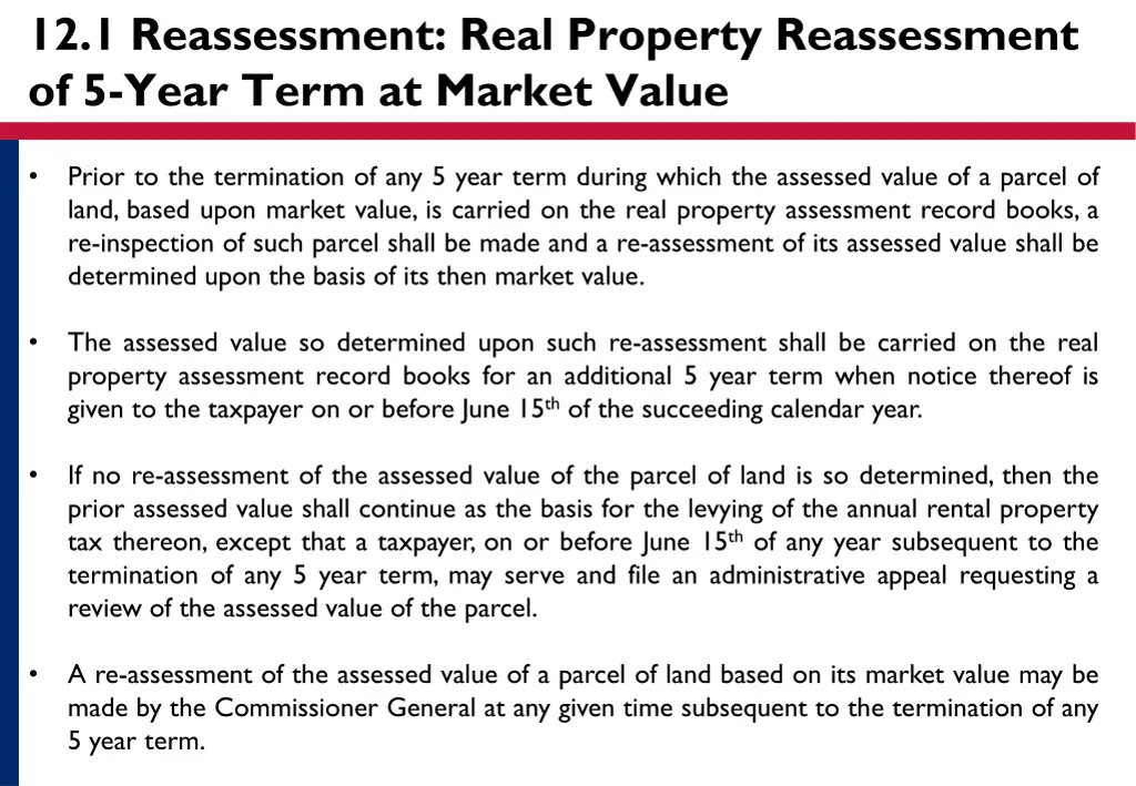 12 1 reassessment real property reassessment