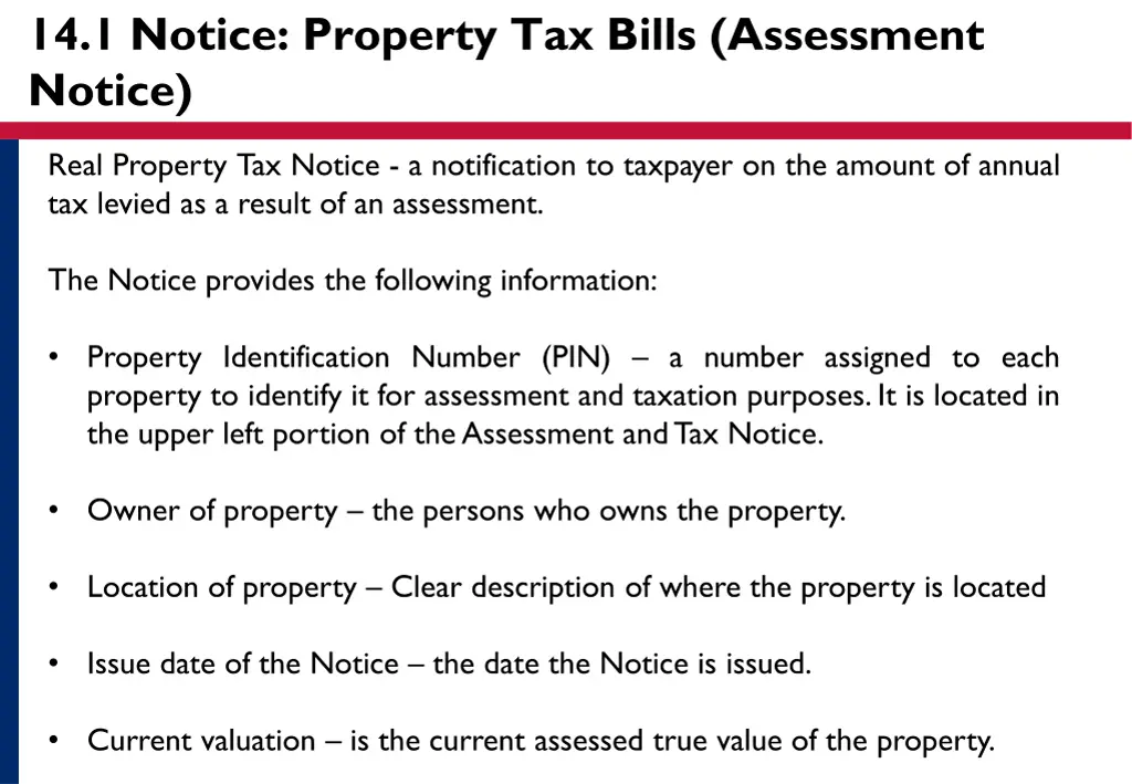 14 1 notice property tax bills assessment notice