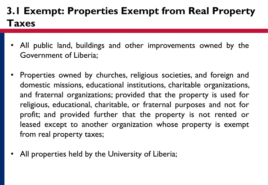 3 1 exempt properties exempt from real property