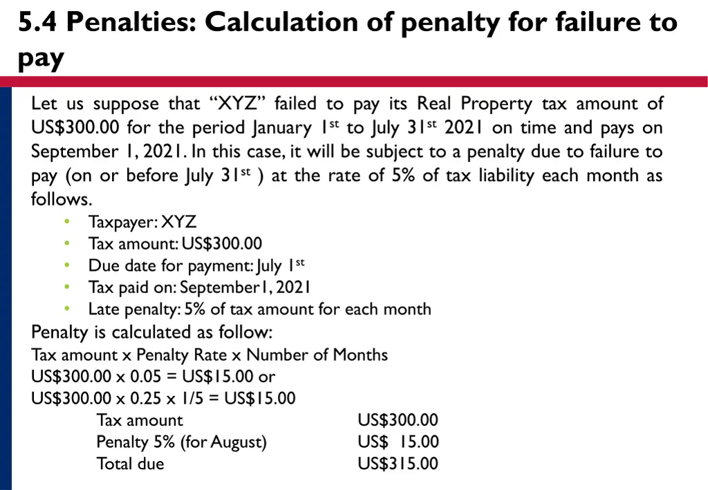 5 4 penalties calculation of penalty for failure