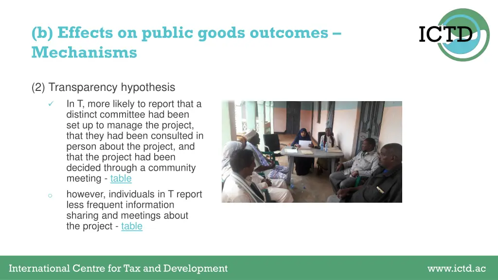 b effects on public goods outcomes mechanisms 1