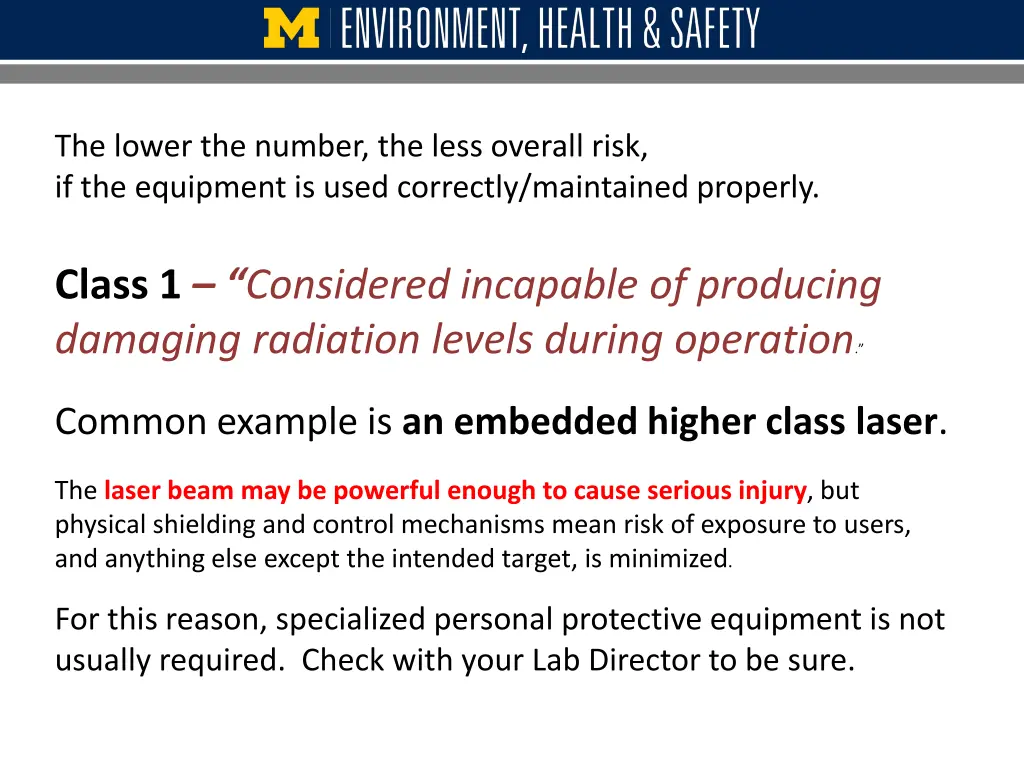 the lower the number the less overall risk