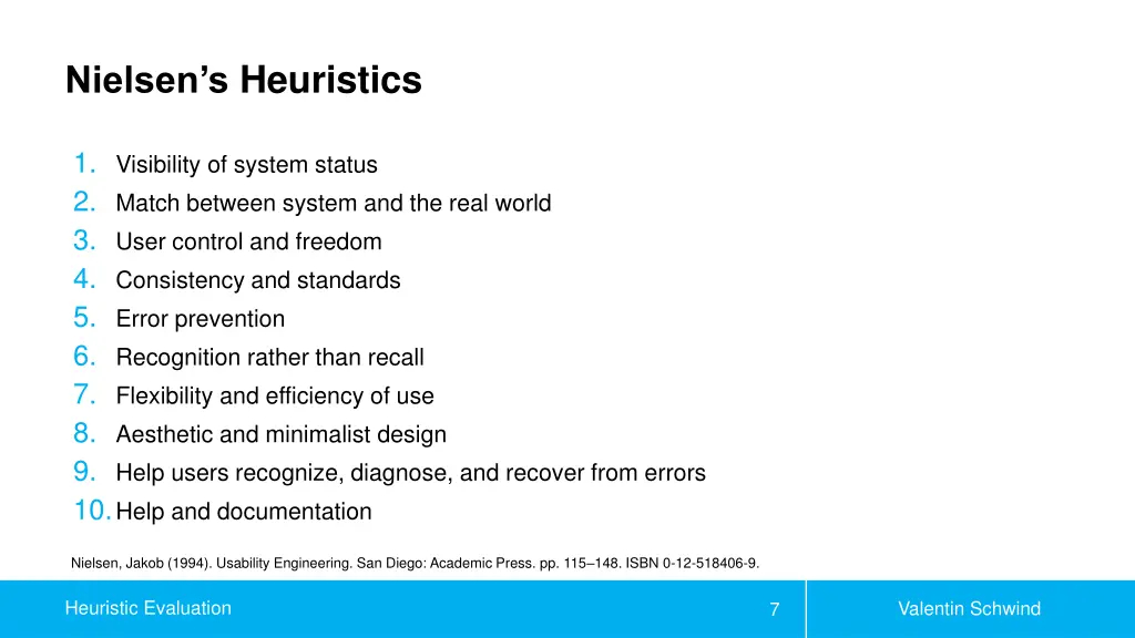 nielsen s heuristics