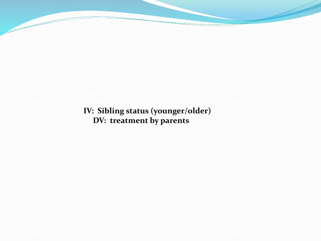 iv sibling status younger older dv treatment