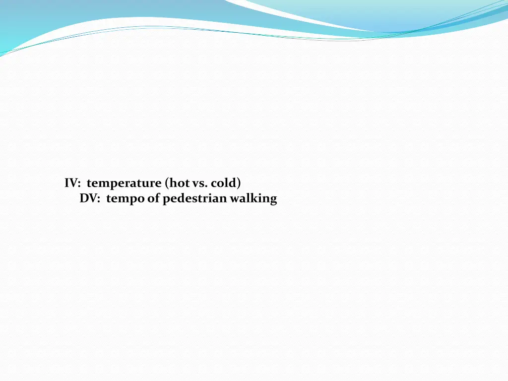 iv temperature hot vs cold dv tempo of pedestrian