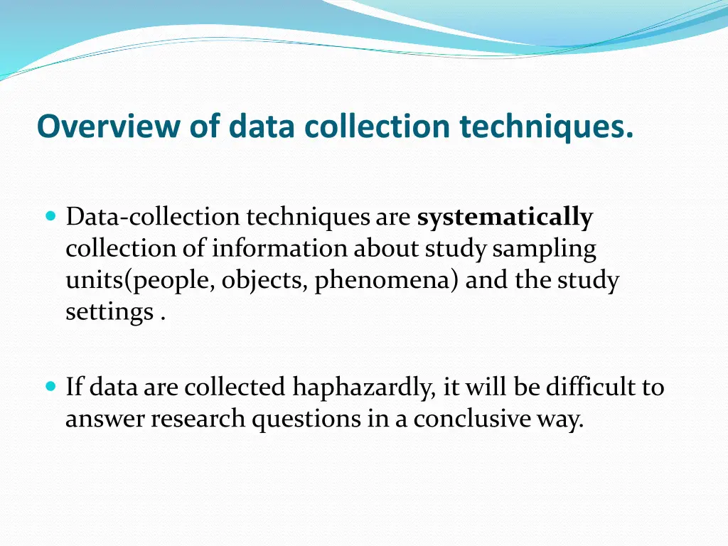 overview of data collection techniques