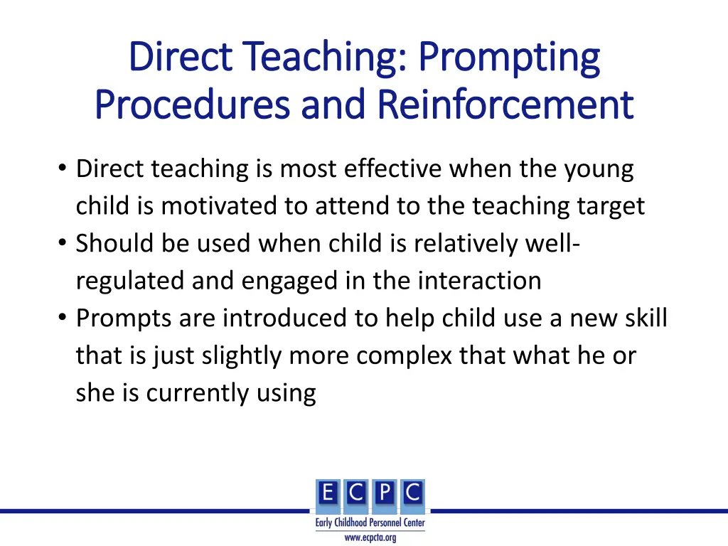 direct teaching prompting direct teaching