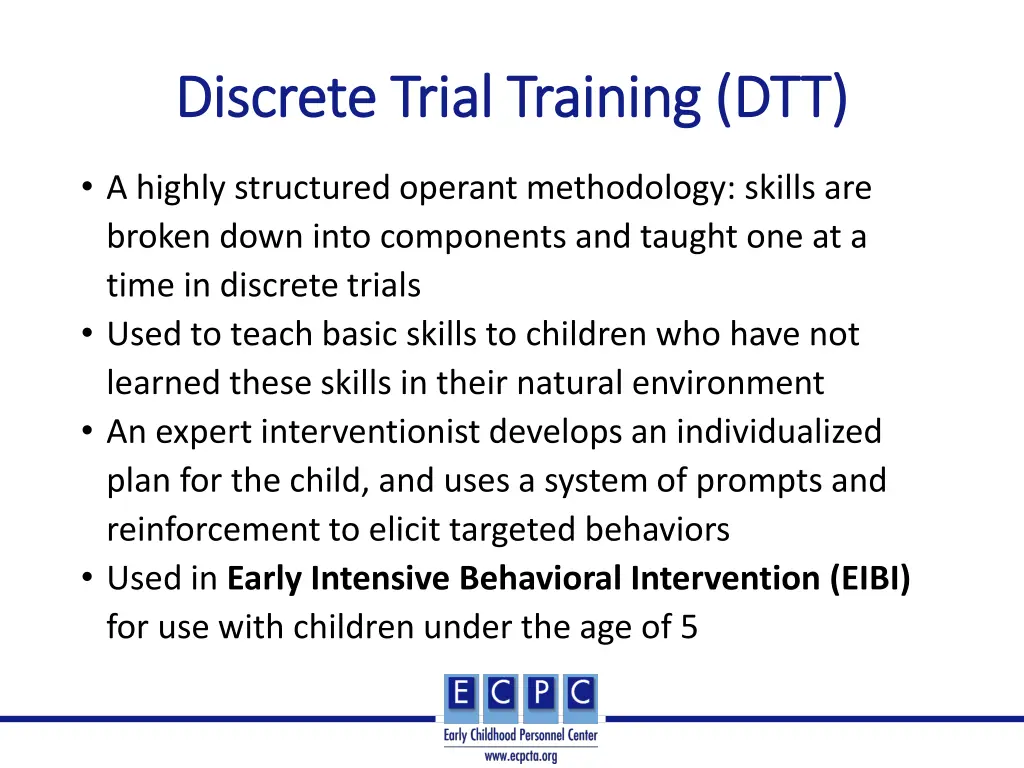 discrete trial training dtt discrete trial