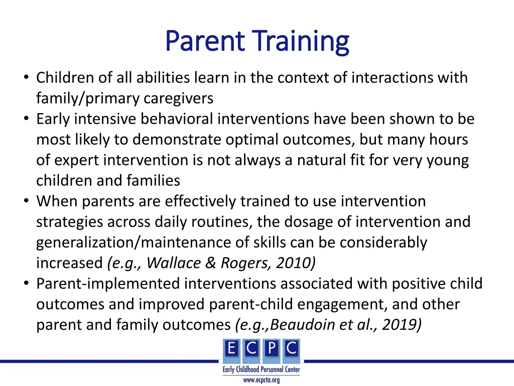 parent training parent training