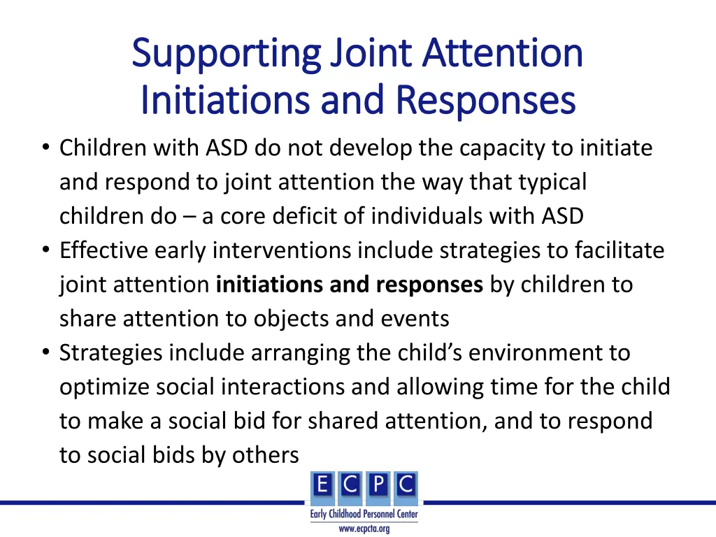 supporting joint attention supporting joint