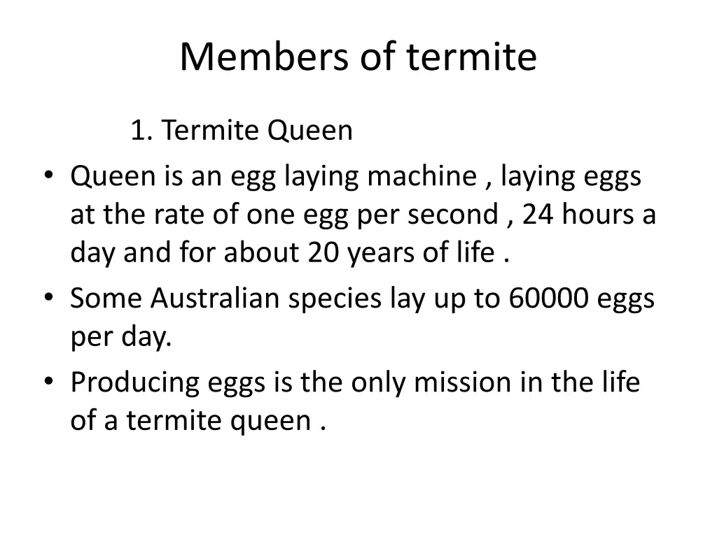 members of termite