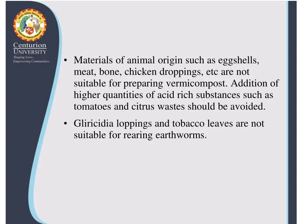 materials of animal origin such as eggshells meat