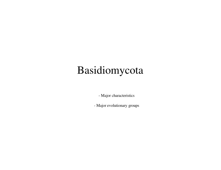 basidiomycota