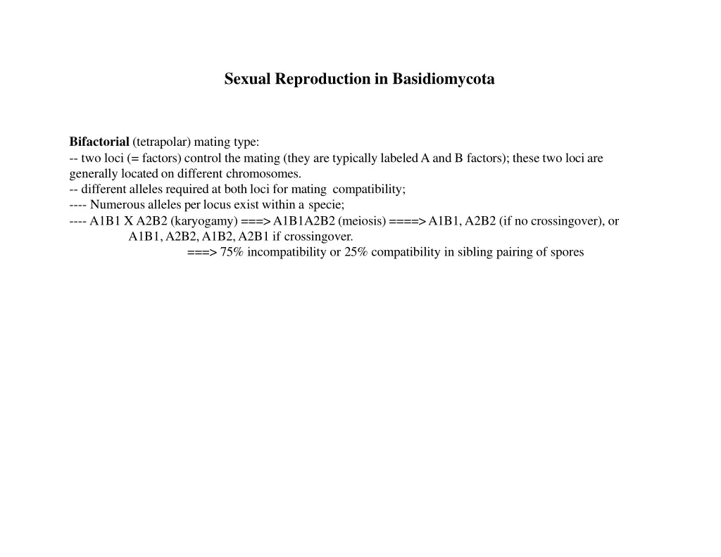 sexual reproduction in basidiomycota 2