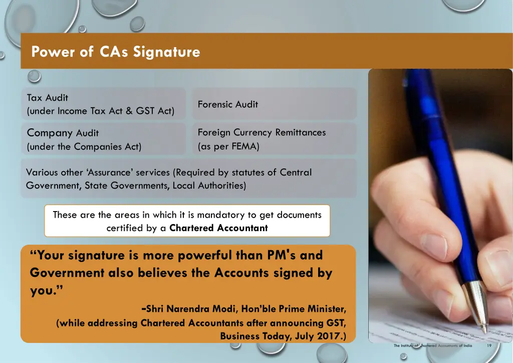 power of cas signature