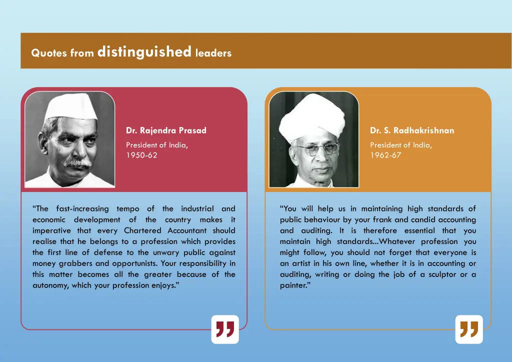 quotes from distinguished leaders