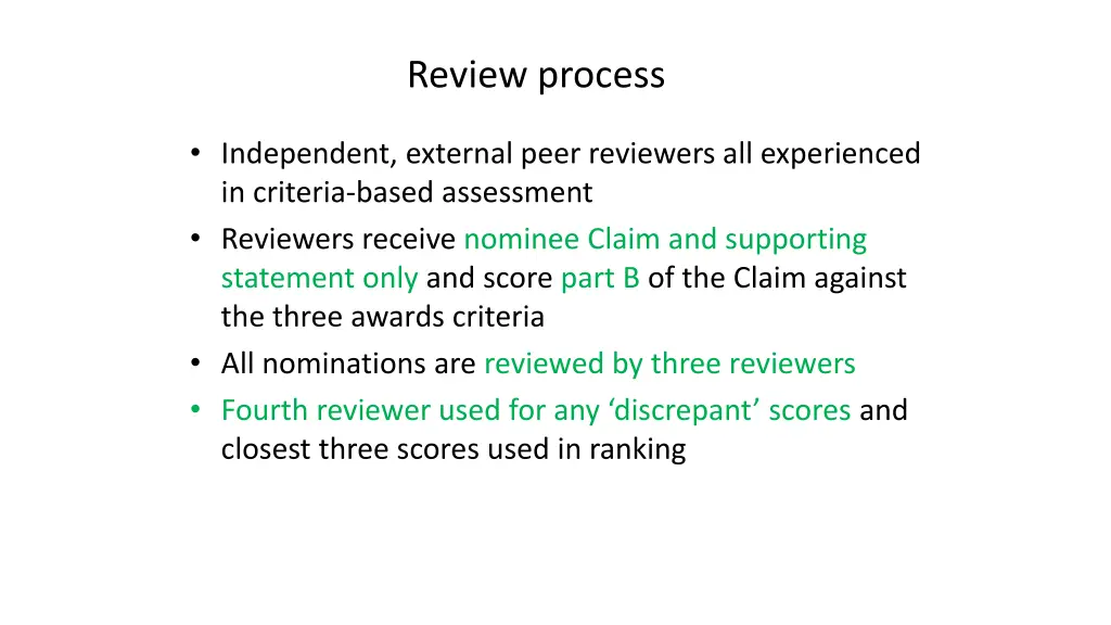 review process