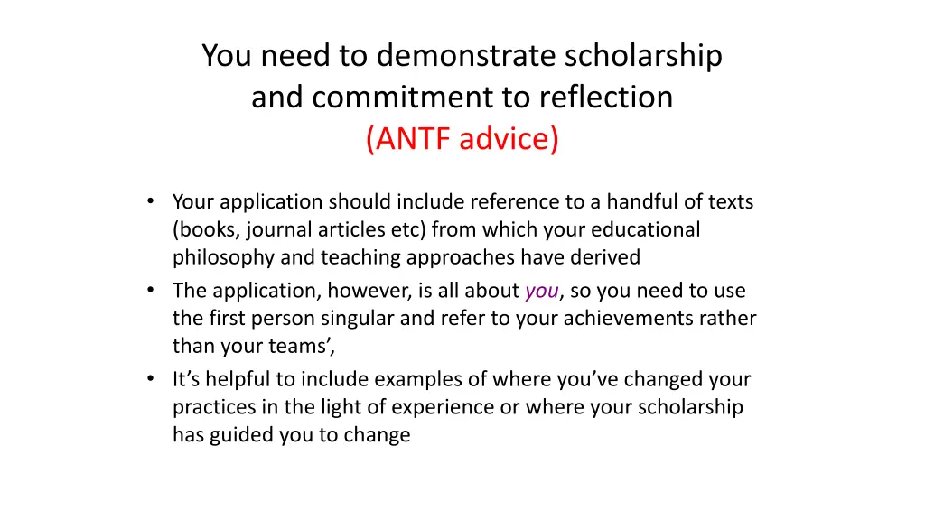 you need to demonstrate scholarship