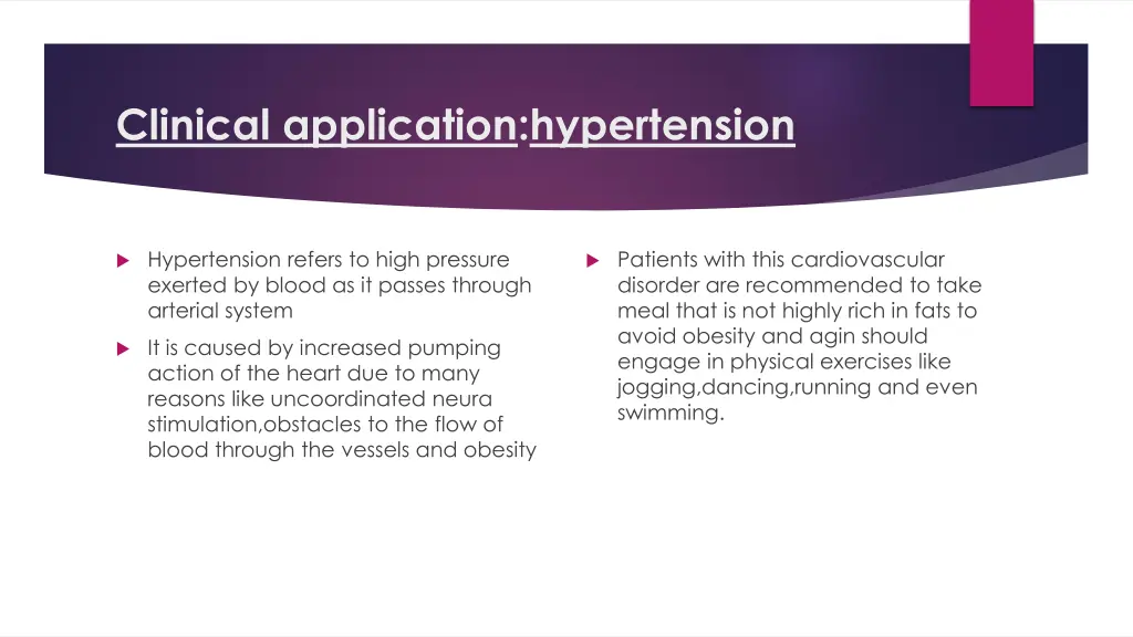 clinical application hypertension